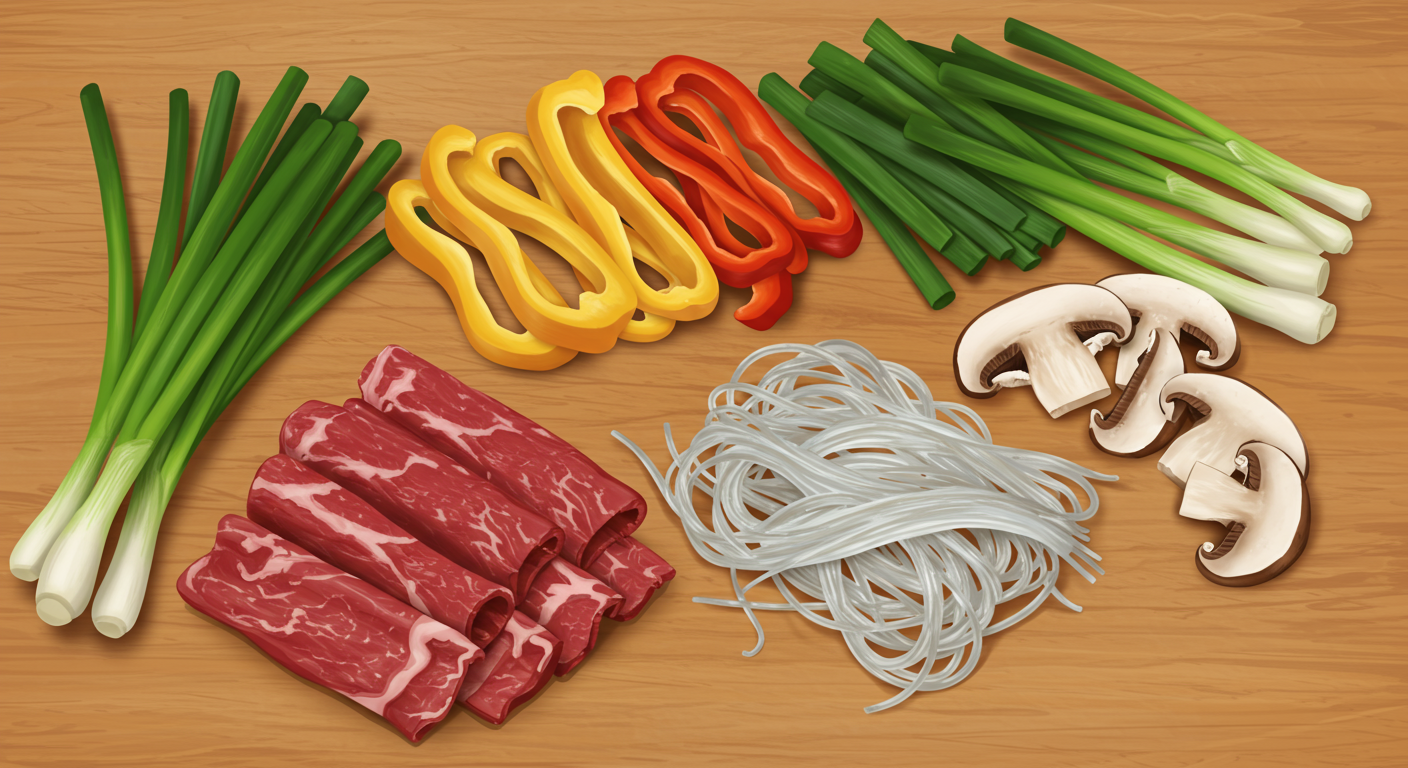 맛있는 부추잡채, 재료 준비부터!